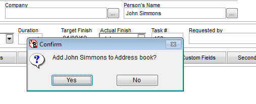 Add Contact on-the-fly Add Contact on the fly