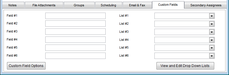Custom Fields Custom fields and Lists