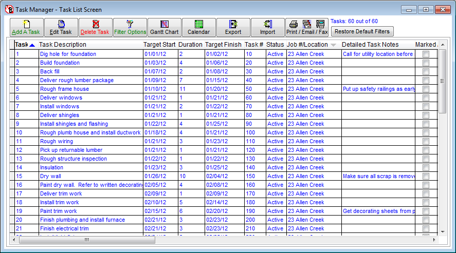 Task Manager Task List Screen